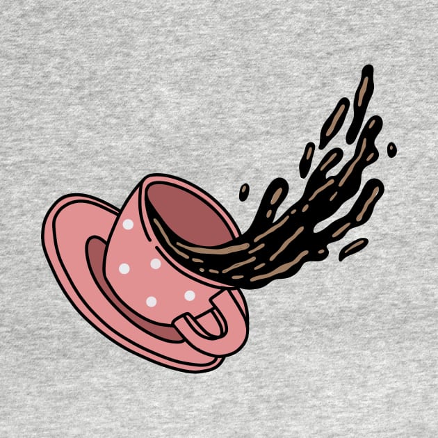 pink cup of coffee by Pacesyte